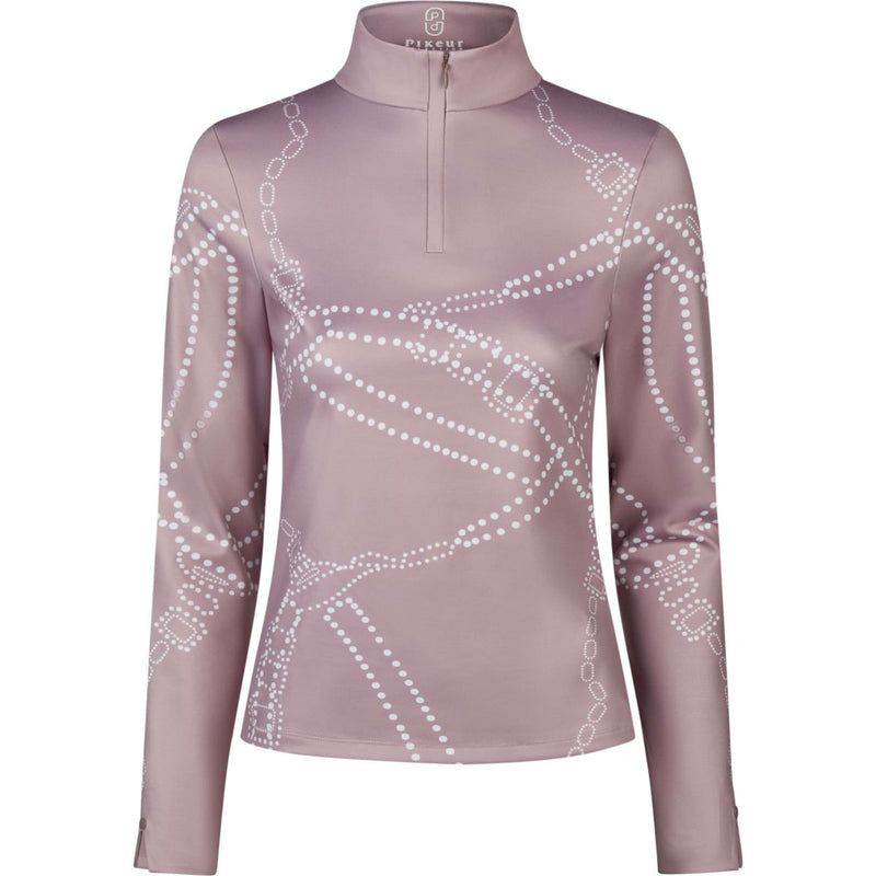 Pikeur Chemise Zip Print Selection AW26 Longues Manches Ash Mauve