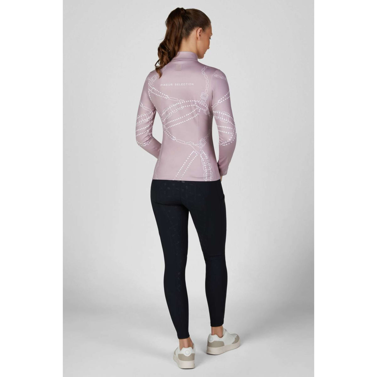 Pikeur Chemise Zip Print Selection AW26 Longues Manches Ash Mauve