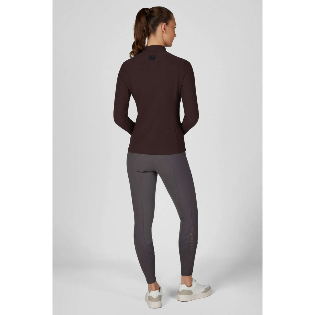 Pikeur Chemise Zip Rip Selection AW26 Longues Manches Marron chocolat