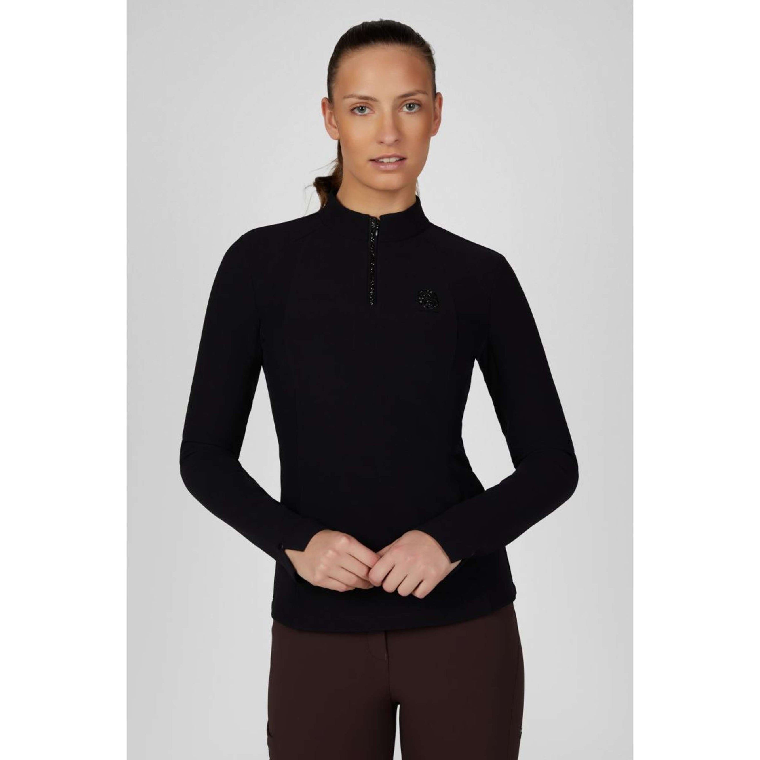 Pikeur Chemise Zip Rip Selection AW26 Longues Manches Noir