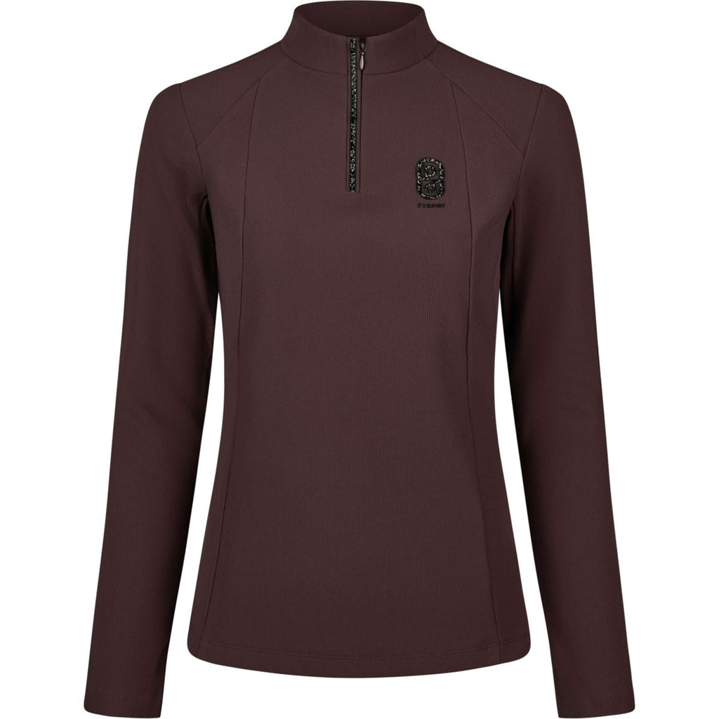 Pikeur Chemise Zip Rip Selection AW26 Longues Manches Marron chocolat