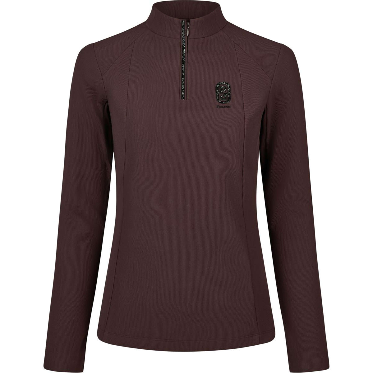 Pikeur Chemise Zip Rip Selection AW26 Longues Manches Marron chocolat