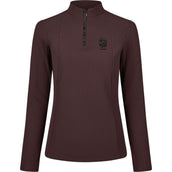 Pikeur Chemise Zip Rip Selection AW26 Longues Manches Marron chocolat