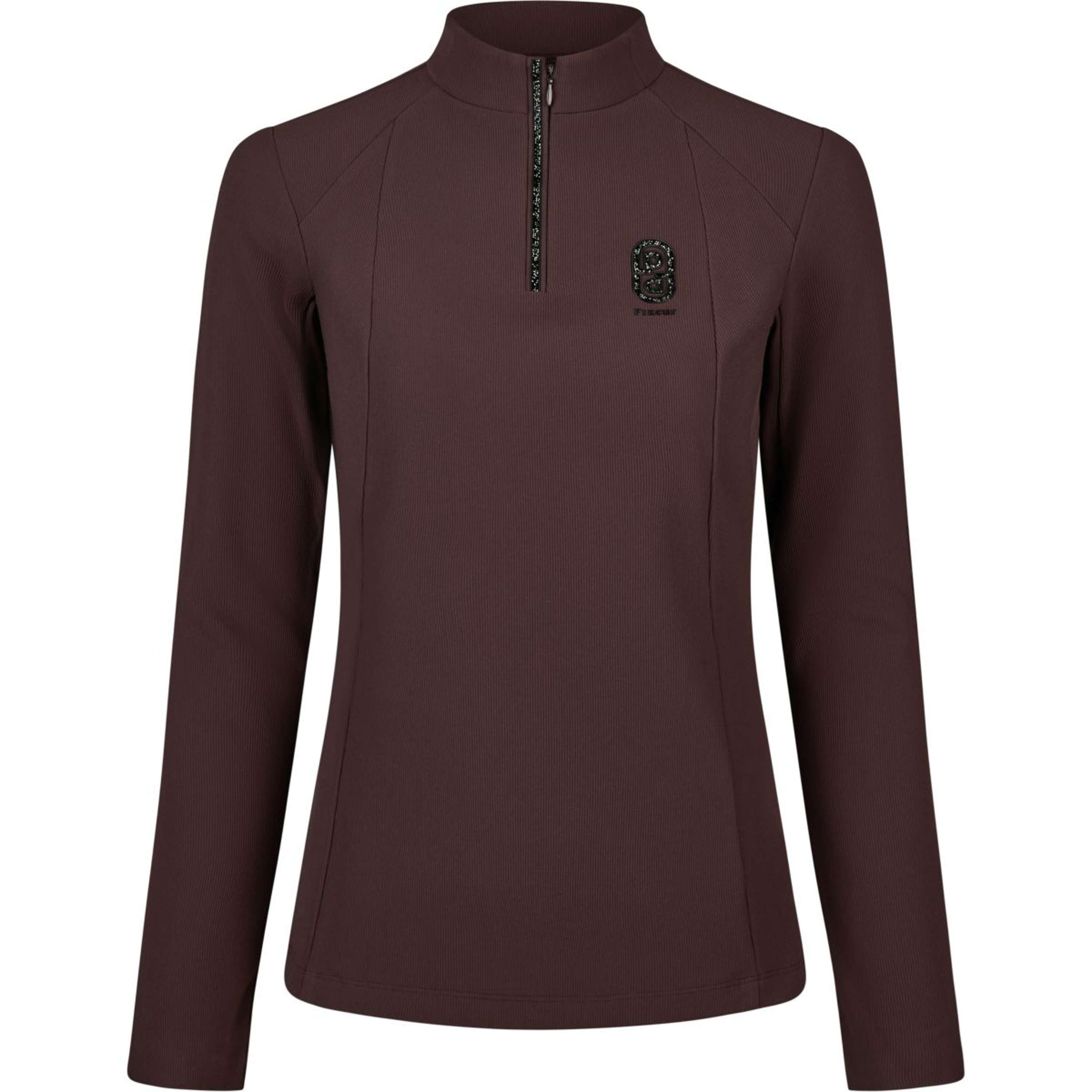 Pikeur Chemise Zip Rip Selection AW26 Longues Manches Marron chocolat