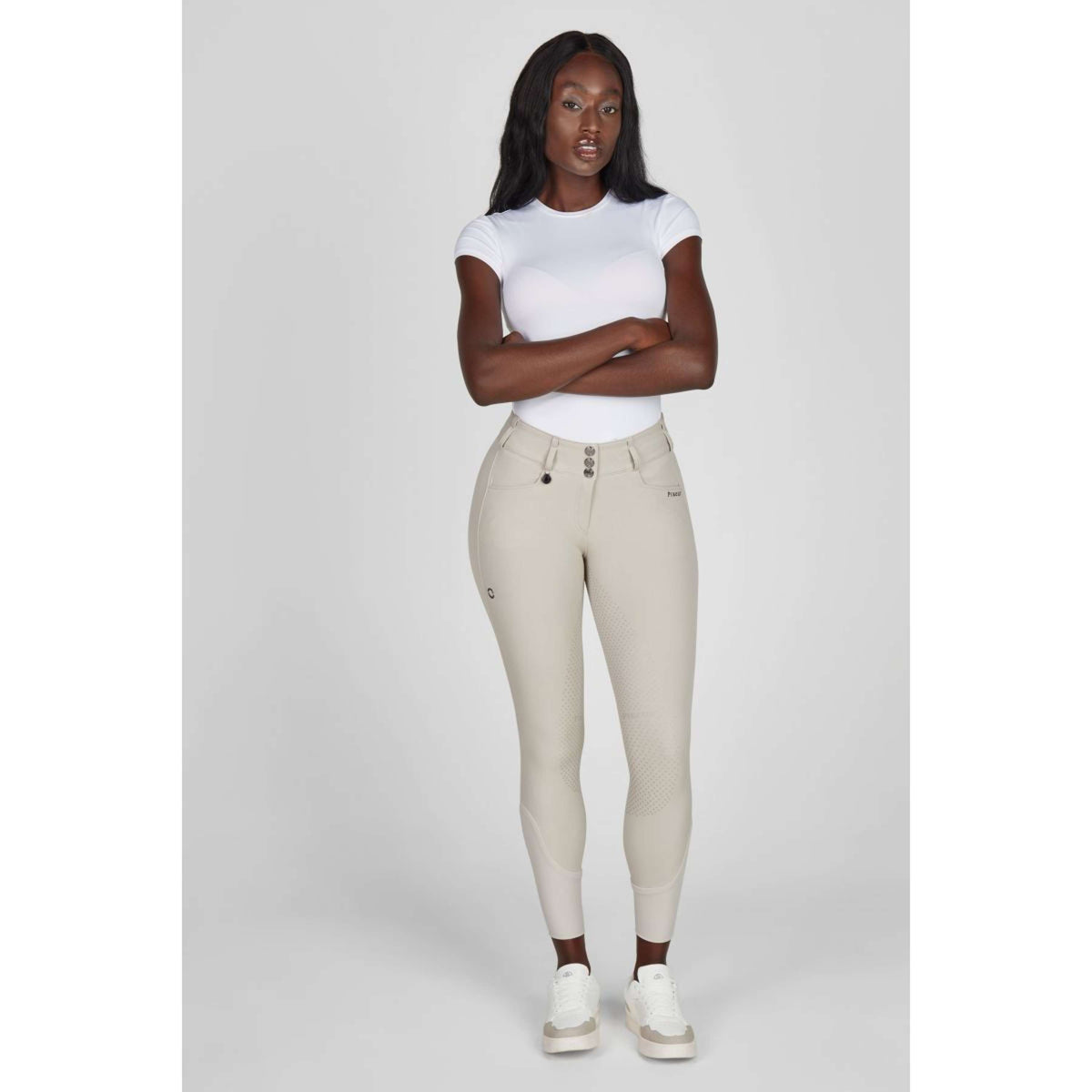 Pikeur Pantalon d'Équitation Candela SD SS26 Full Grip Pearl Gray