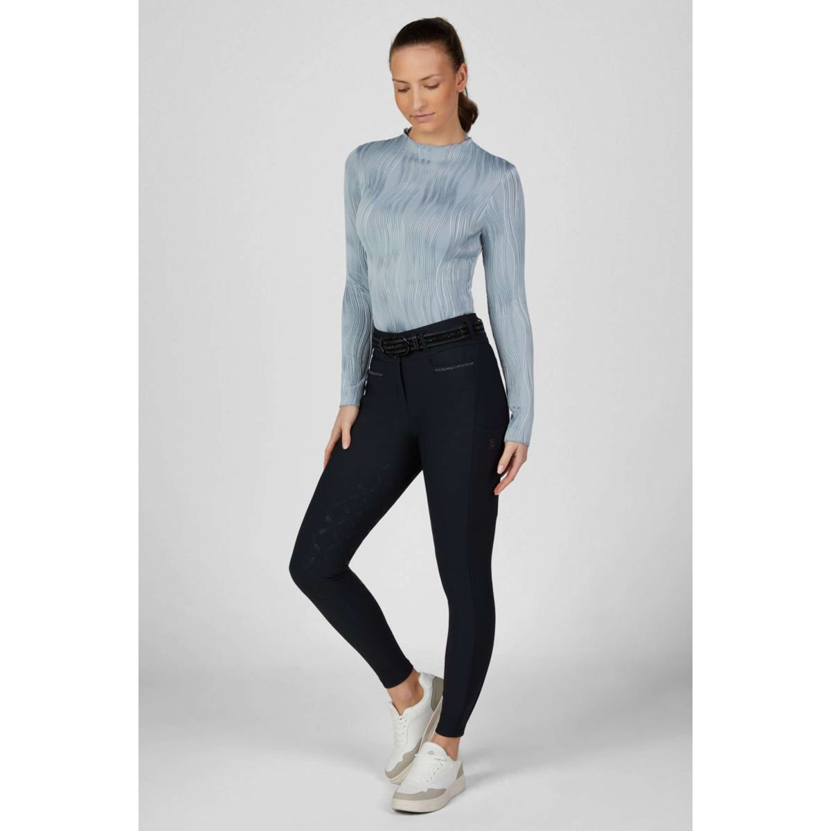 Pikeur Pantalon d'Équitation Linnet GripTec SO Highwaist Full Grip Nightblue