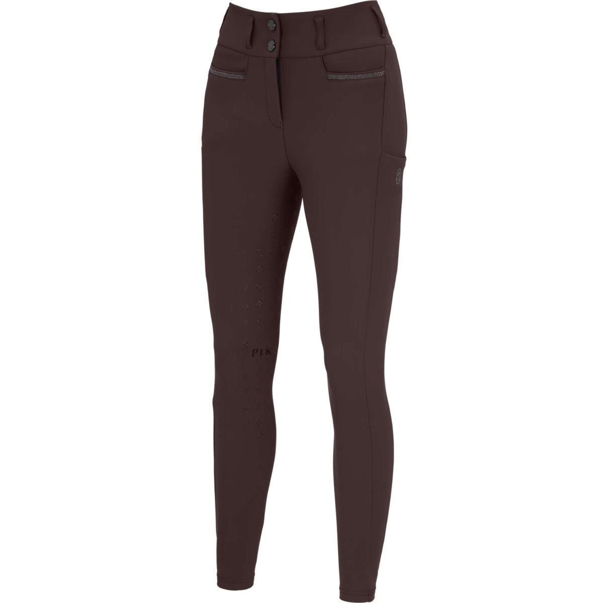 Pikeur Pantalon d'Équitation Linnet GripTec SO Highwaist Full Grip Marron chocolat