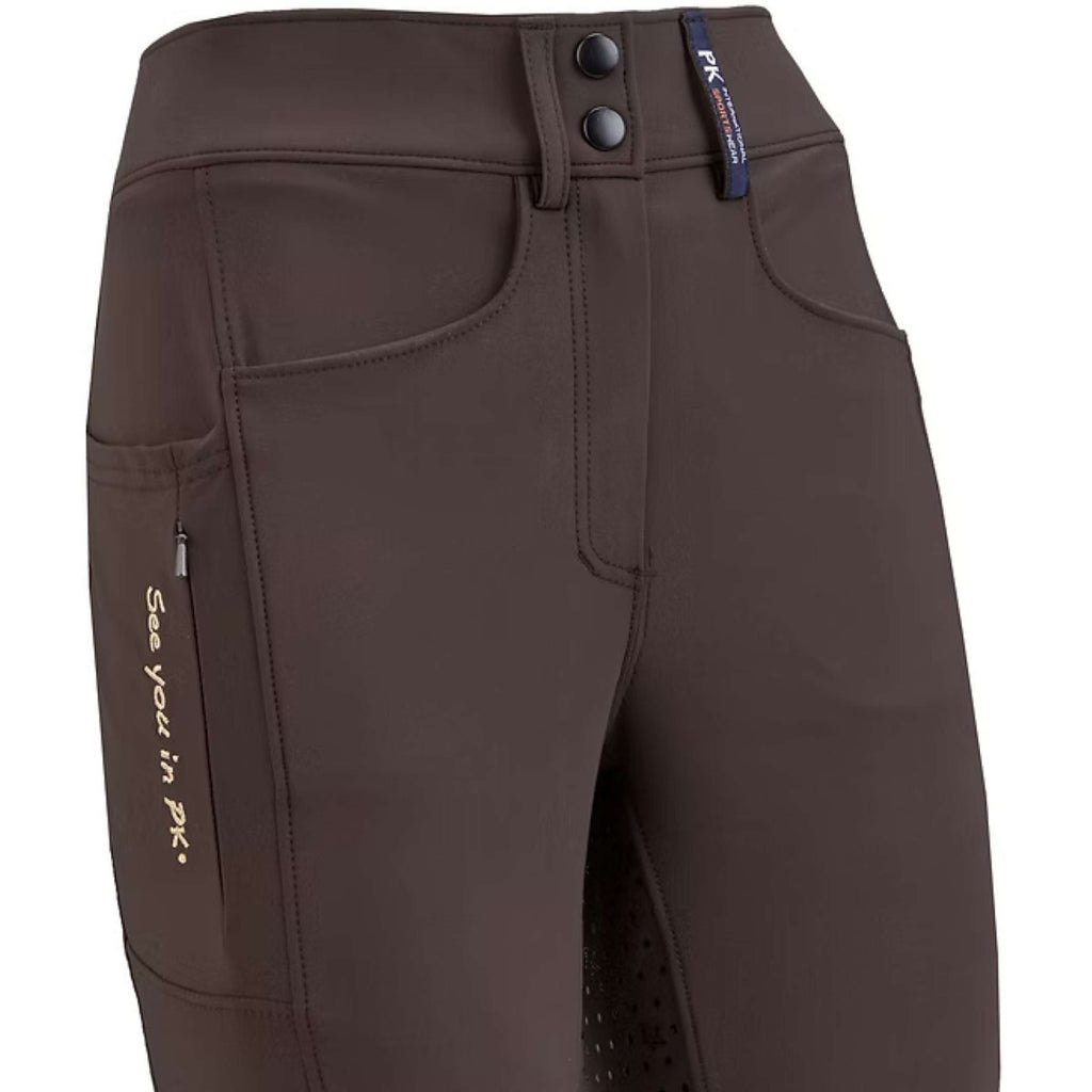 PK Pantalon d'Équitation Ruby Full Grip Café-Marron