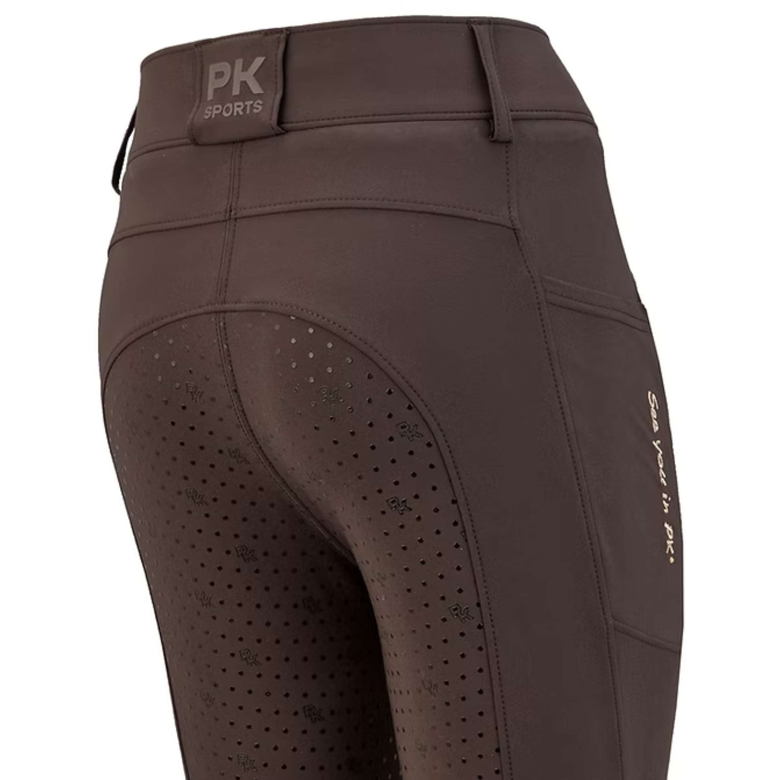 PK Pantalon d'Équitation Ruby Full Grip Café-Marron