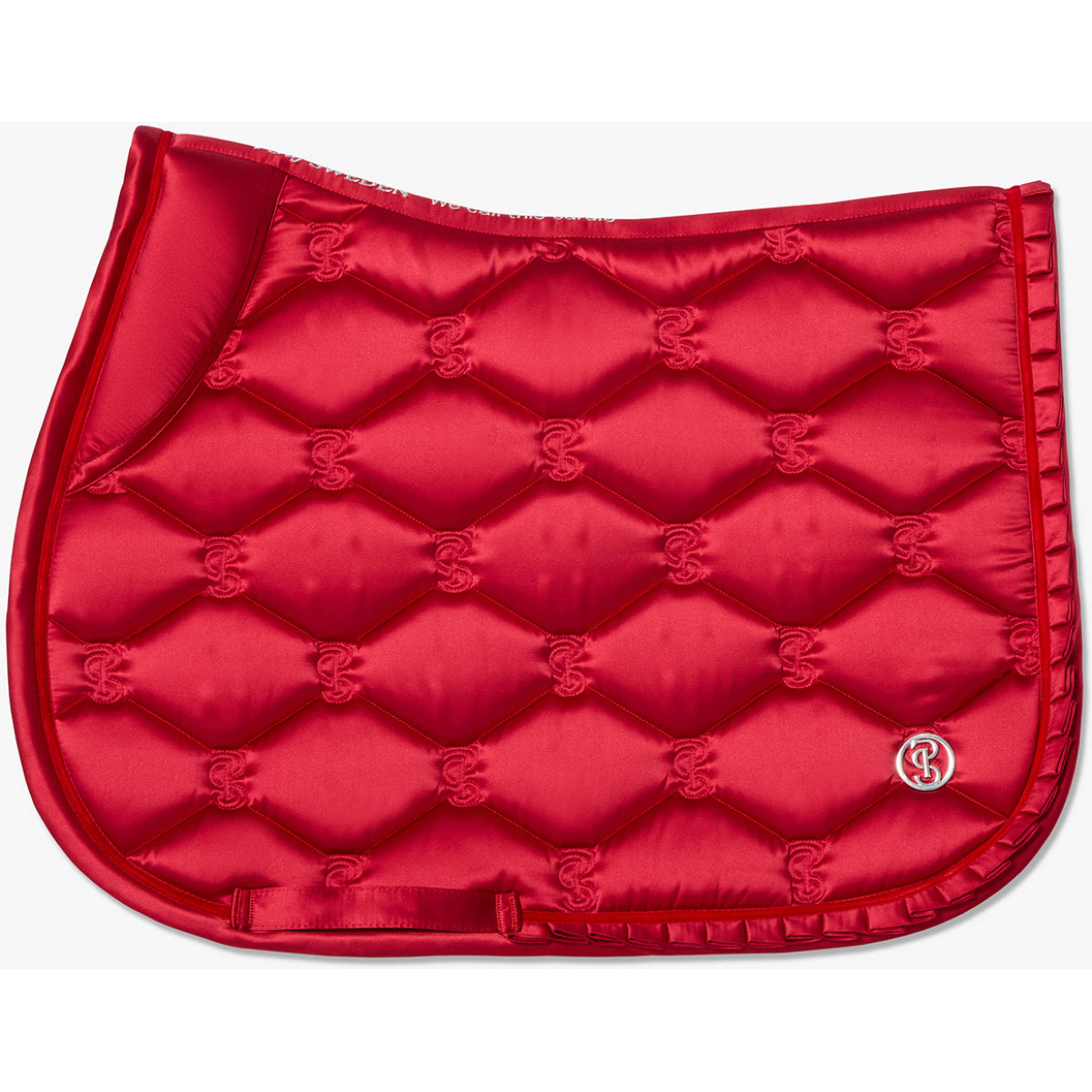 PS of Sweden Tapis de Selle Ruffle de Saut Cranberry Red