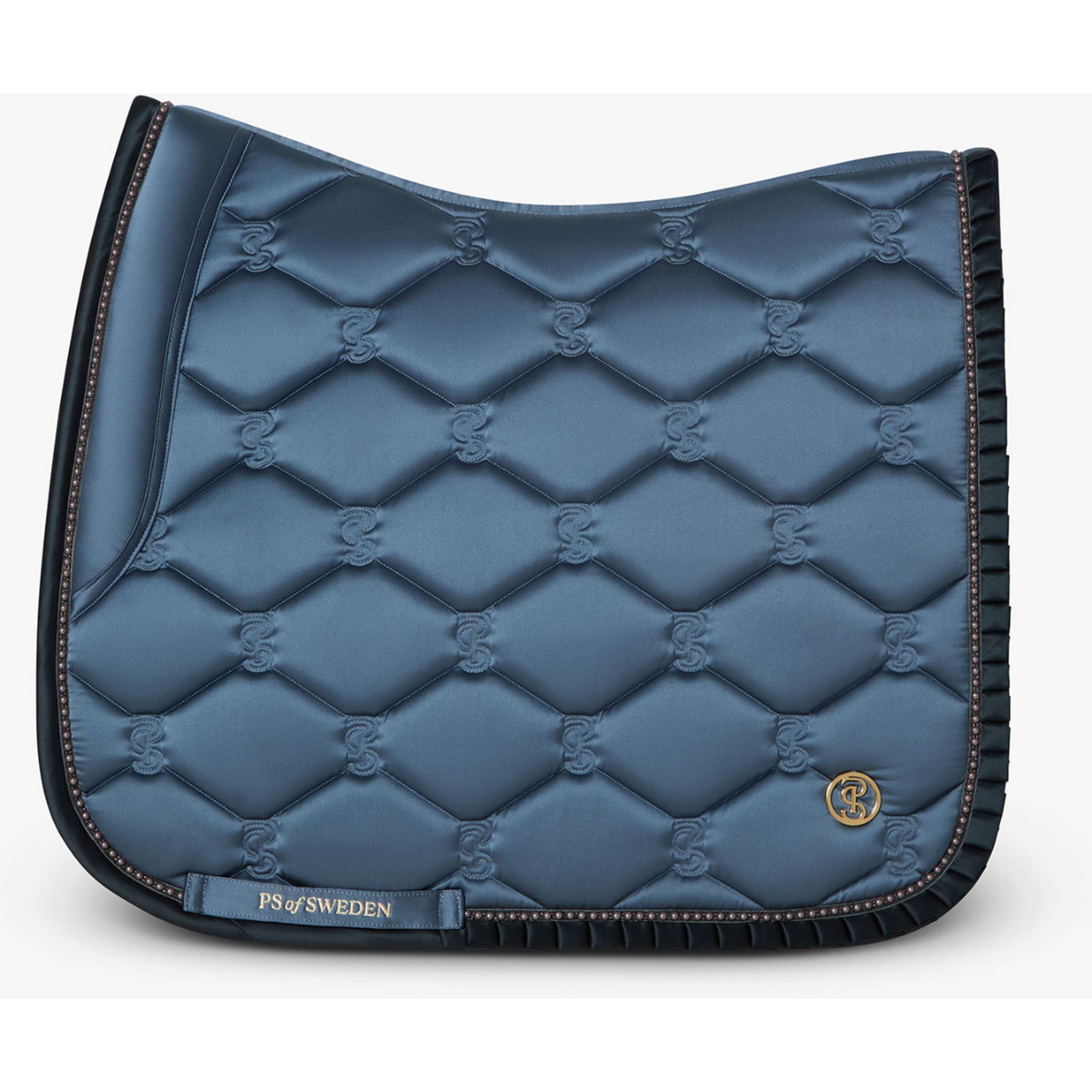 PS of Sweden Tapis de Selle Ruffle Pearl Dressage Shadow Blue