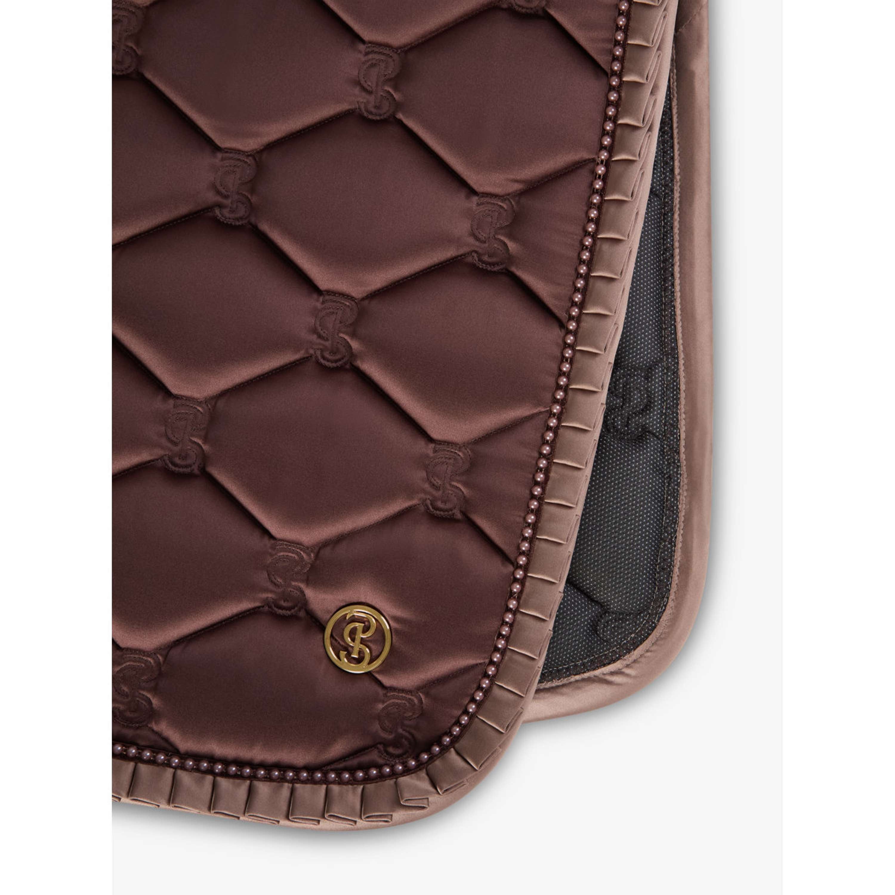 PS of Sweden Tapis de Selle Ruffle Pearl Dressage Marron Terre
