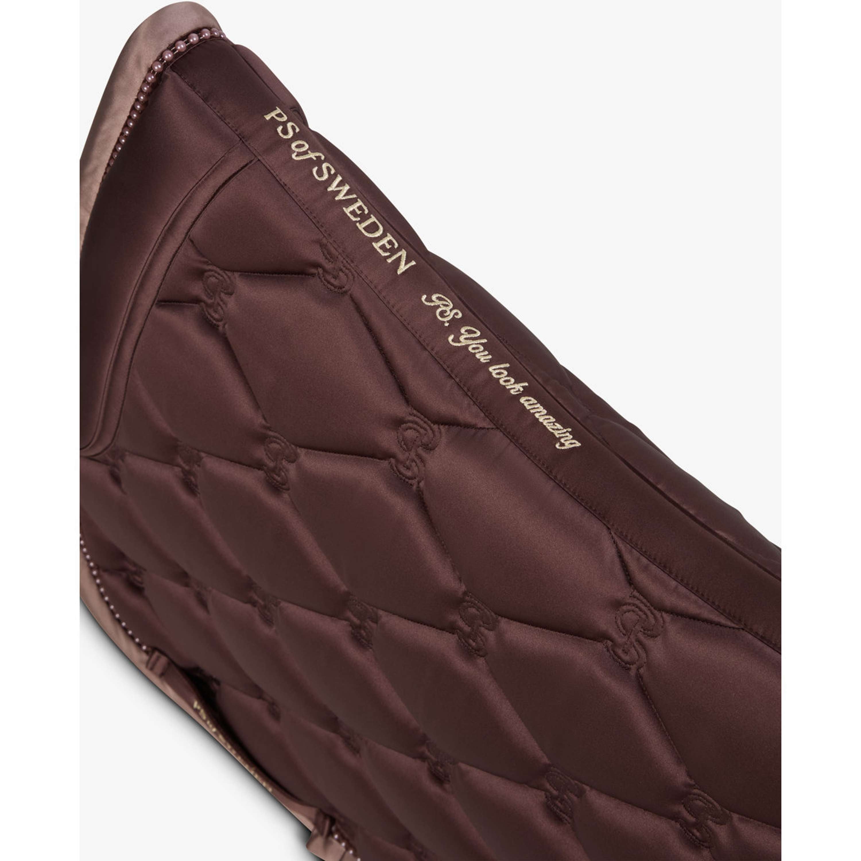 PS of Sweden Tapis de Selle Ruffle Pearl Dressage Marron Terre