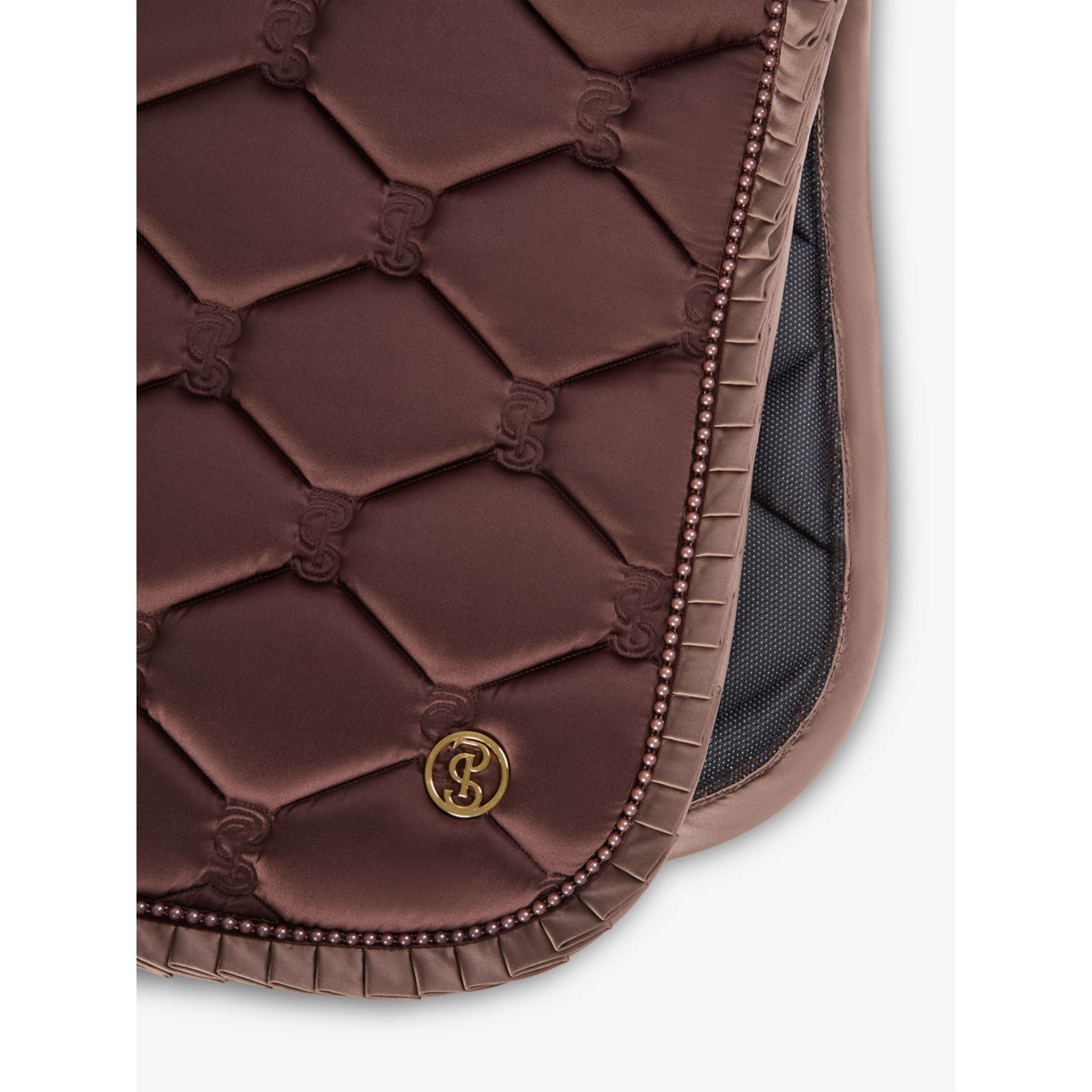 PS of Sweden Tapis de Selle Ruffle Pearl de Saut Marron Terre