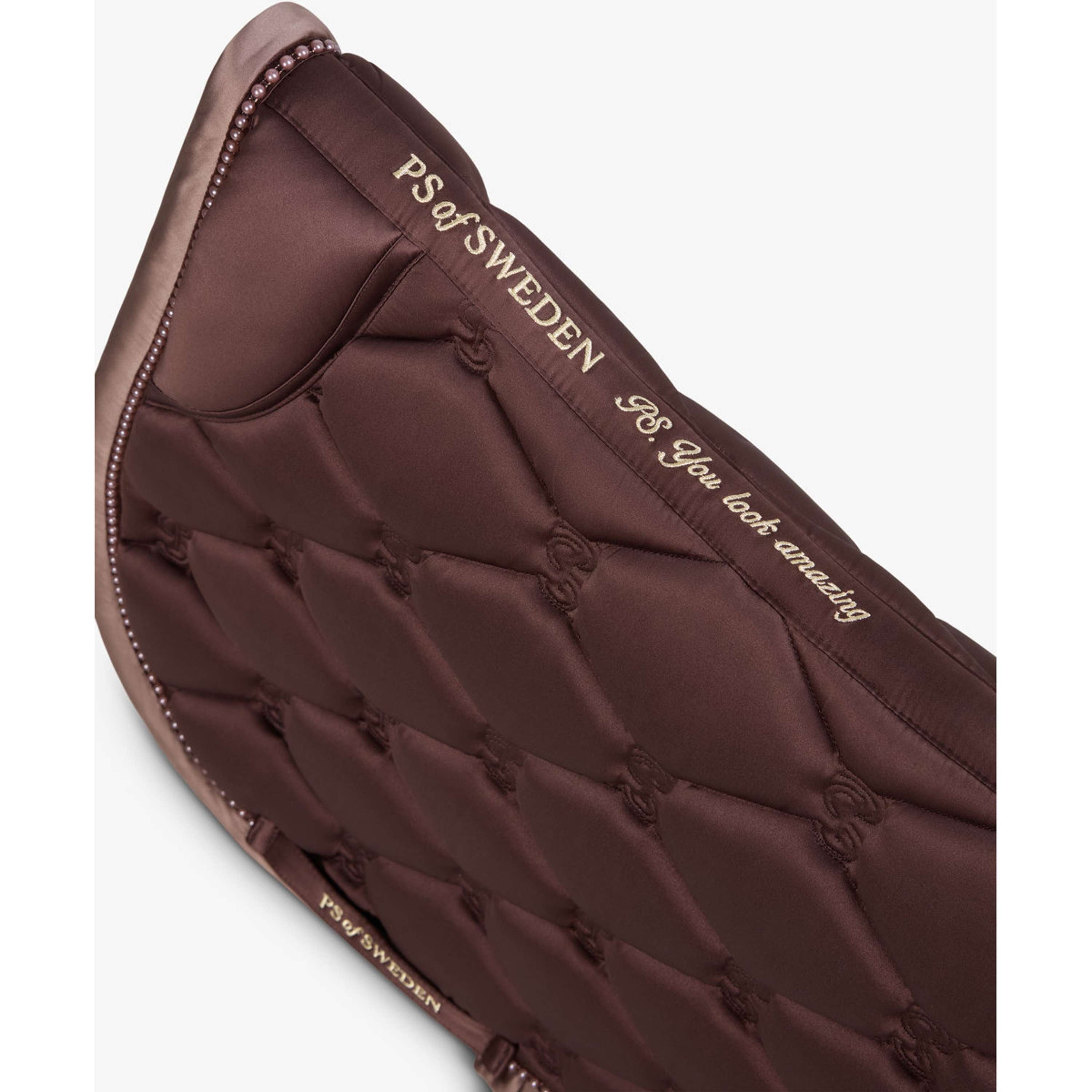 PS of Sweden Tapis de Selle Ruffle Pearl de Saut Marron Terre
