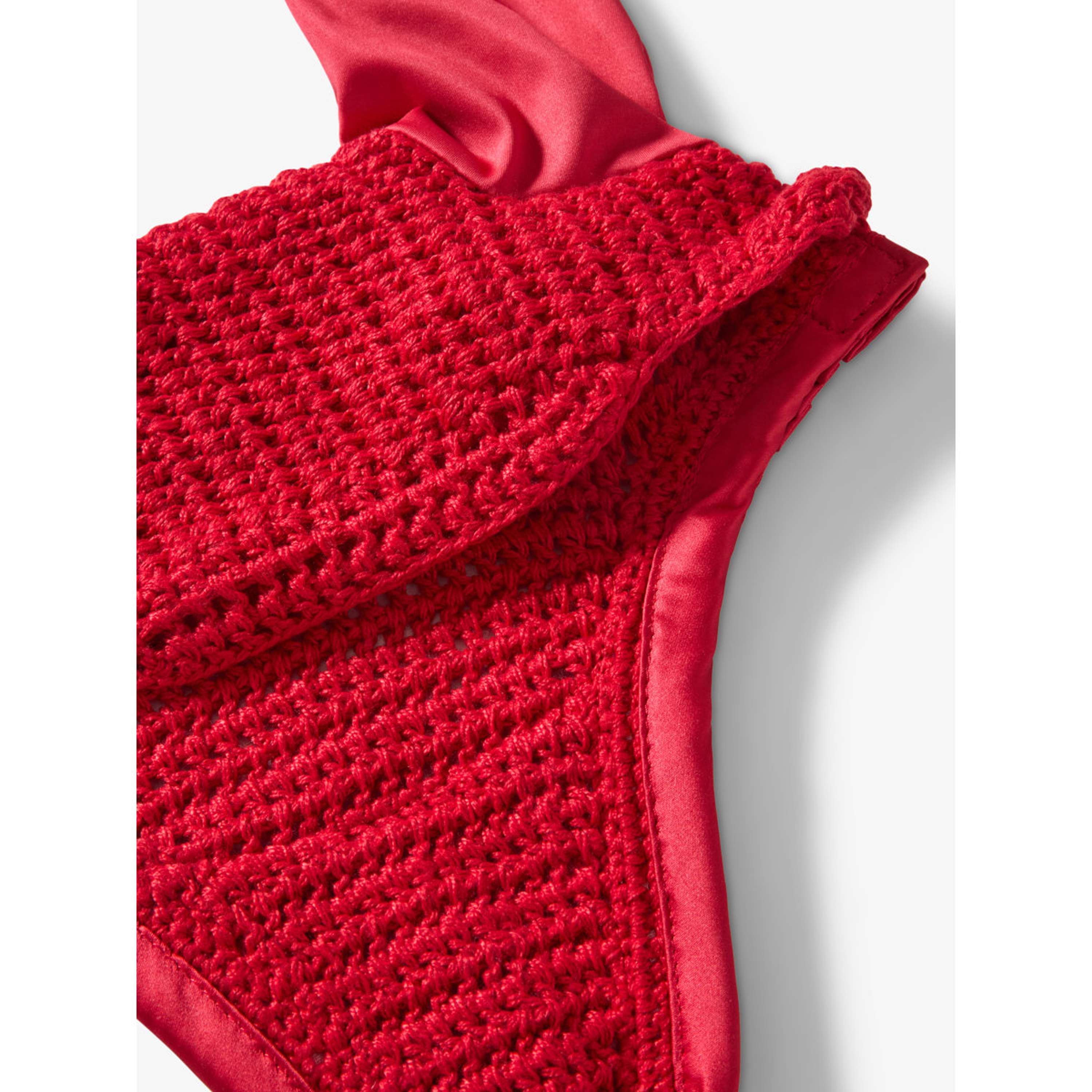 PS of Sweden Bonnet Anti-Mouches Ruffle Cranberry Red