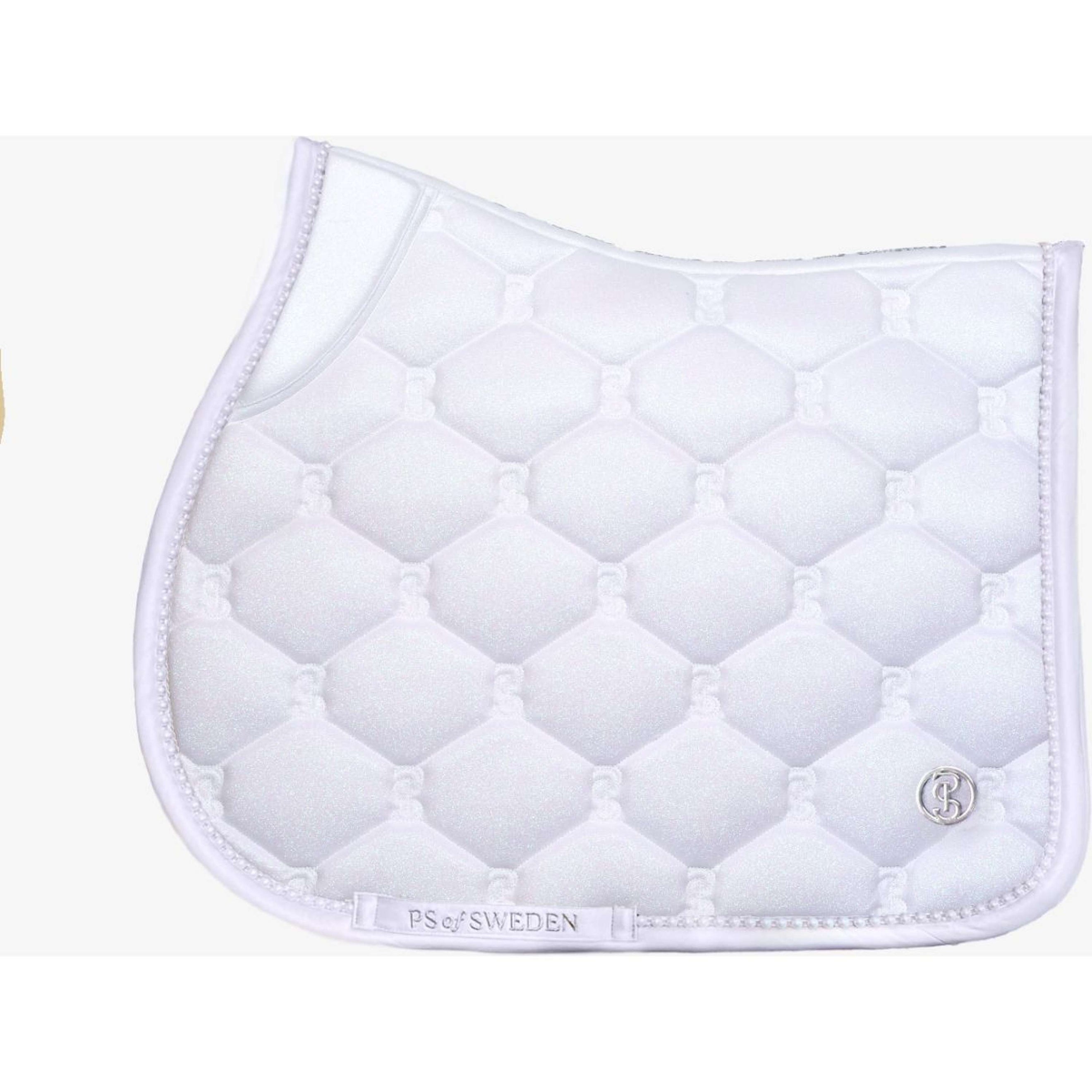 PS of Sweden Tapis de Selle Stardust Pearl de Saut Blanc