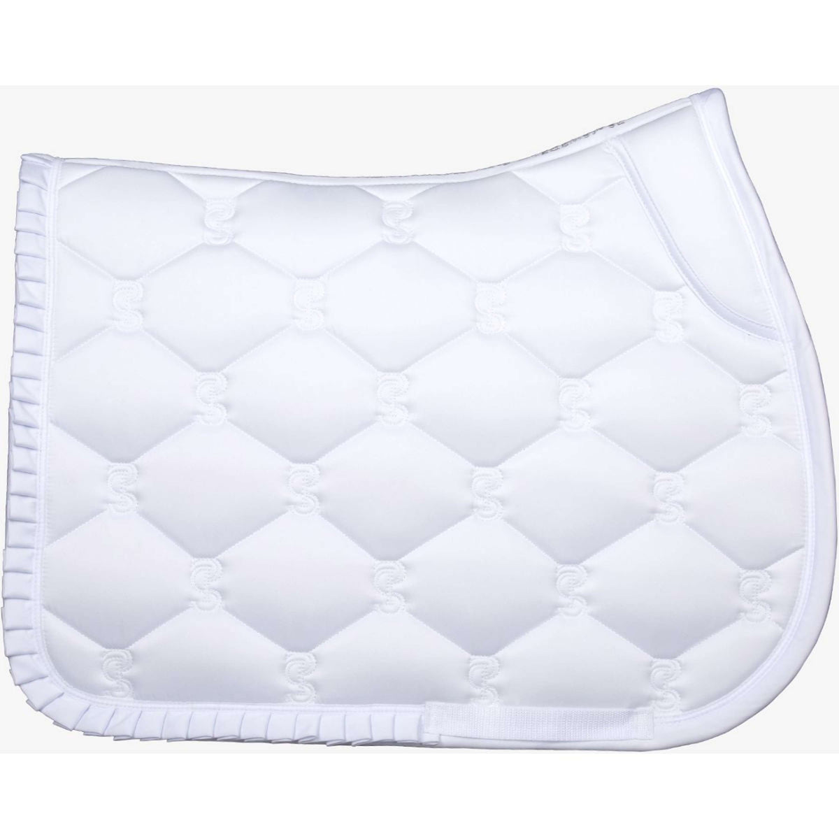 PS of Sweden Tapis de Selle Ruffle de Saut Blanc