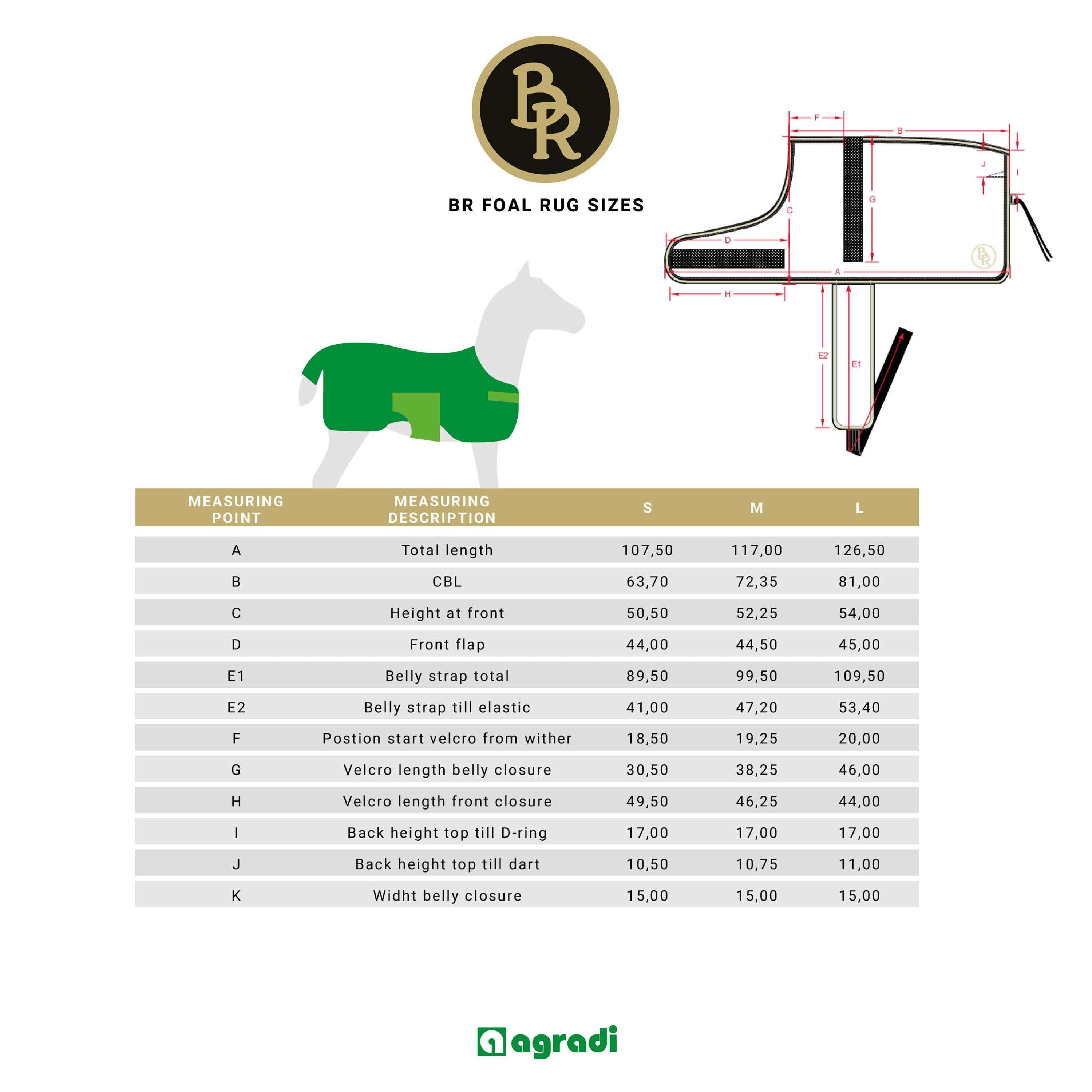 BR Couverture d'Extérieur Poulain Classic 1200D - 340g Noir