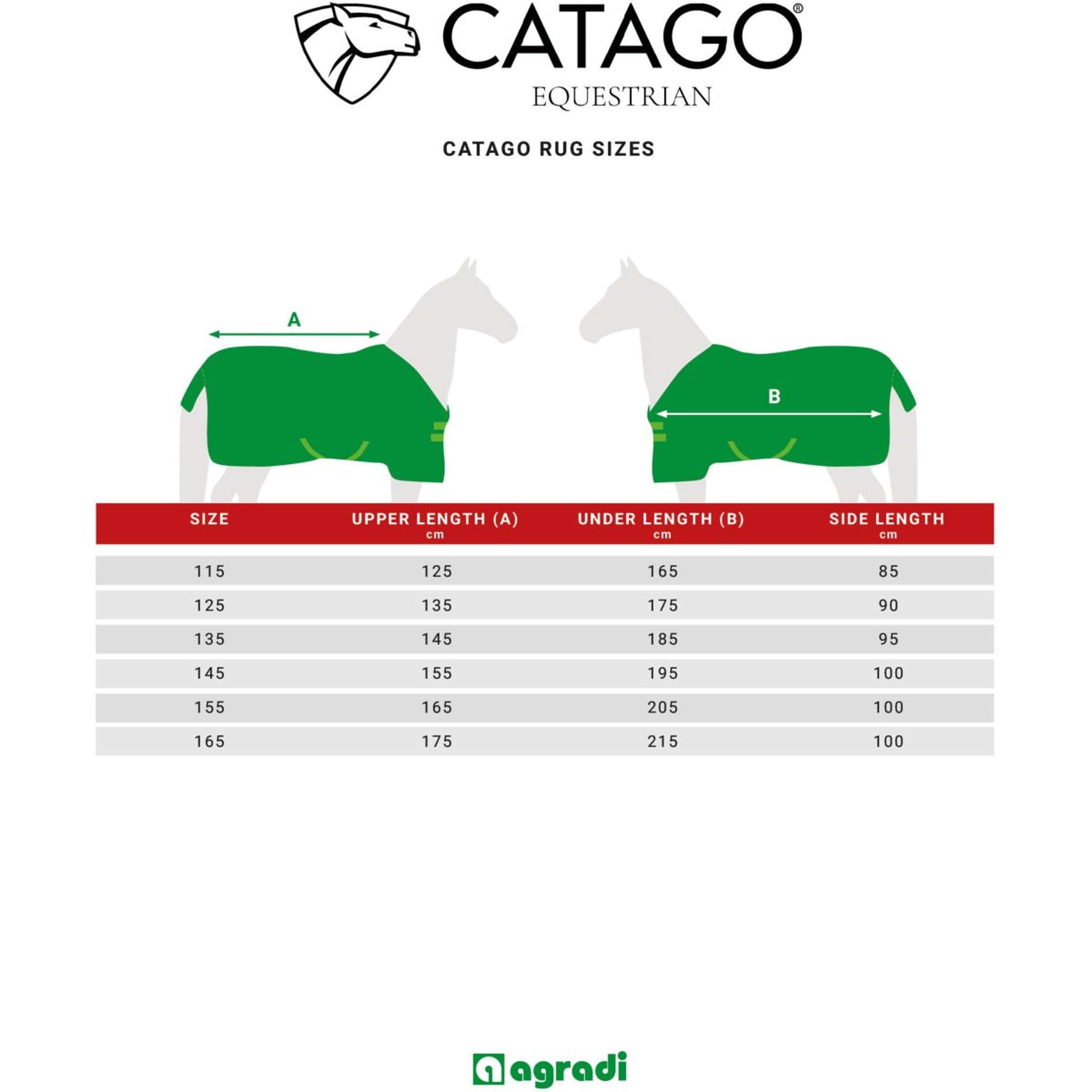 Catago Couverture d'Écurie 100g Noir/Gris