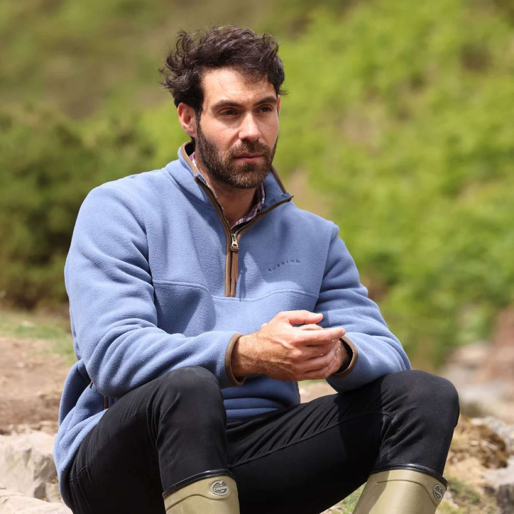 Aubrion by Shires Pull Original Fleece Hommes Bleu