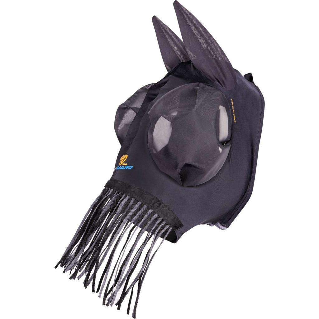 FlyGuard by Shires Masque Anti-Mouches Pro Stretch avec Oreilles et Franges Jet