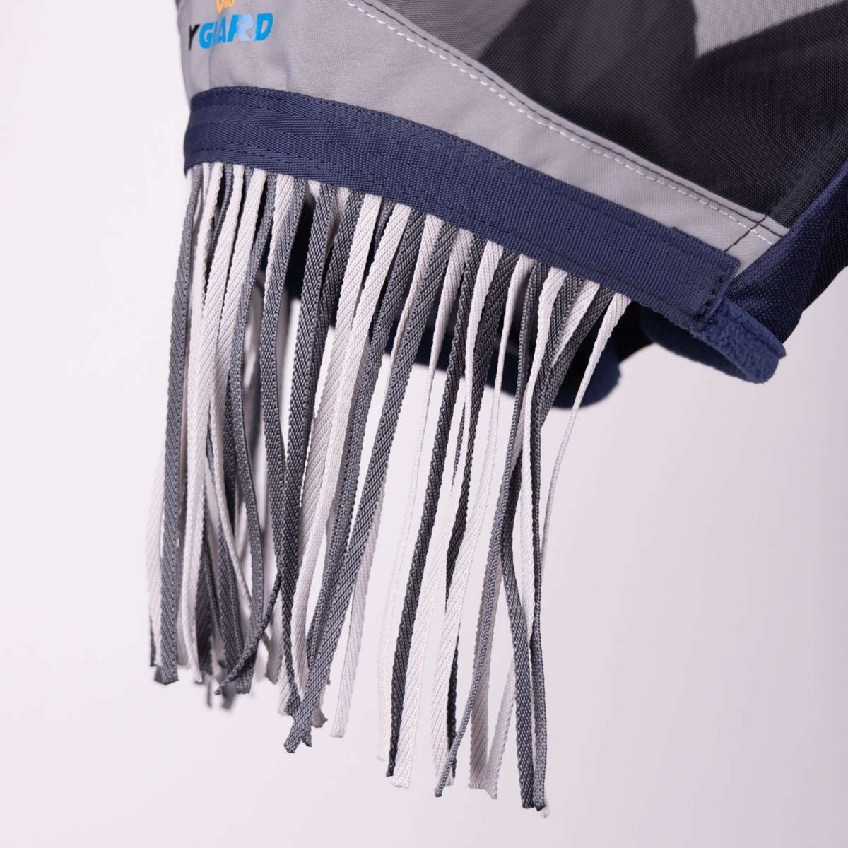 FlyGuard by Shires Masque Anti-Mouches Pro Fine Mesh avec Découpe D'oreille & Franges Nasales Marin