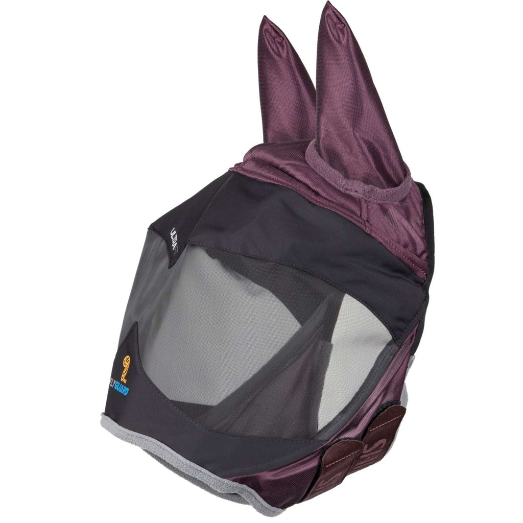 FlyGuard by Shires Masque Anti-Mouches Pro Deluxe avec Oreilles Black Cherry