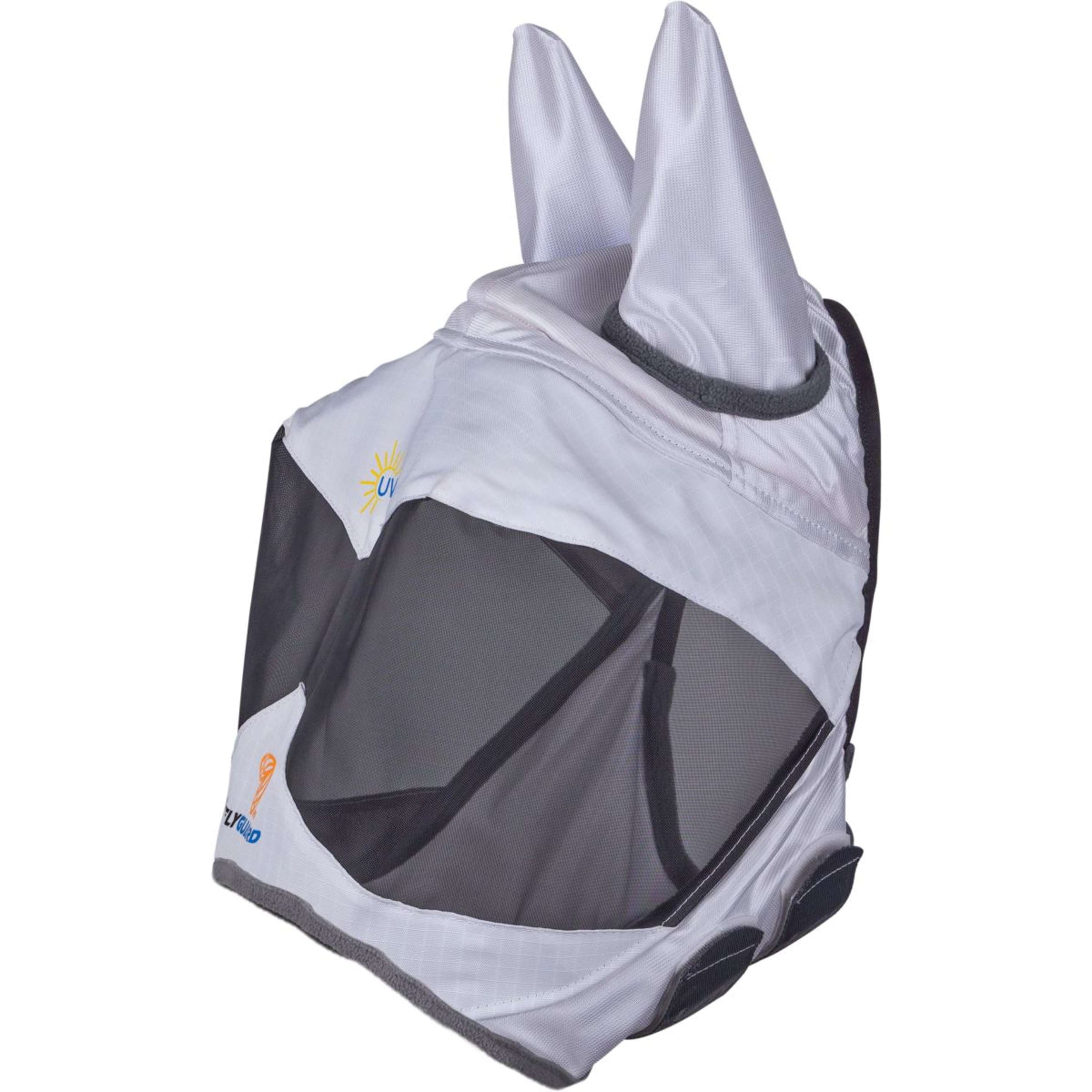 FlyGuard by Shires Masque Anti-Mouches Pro Sun Shade avec Oreilles Blanc FlyGuard by Shires Masque Anti-Mouches Pro Sun Shade avec Oreilles Blanc