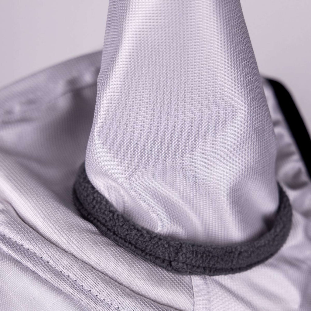 FlyGuard by Shires Masque Anti-Mouches Pro Sun Shade avec Oreilles et Franges Blanc