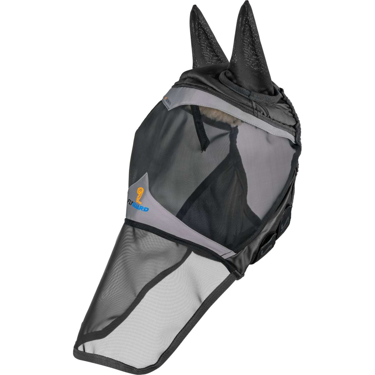 FlyGuard by Shires Masque Anti-Mouches Pro Fine Mesh avec Oreilles et Rabat Nez Jet