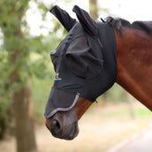 Shires Masque Anti-Mouches Stretch avec Nez Jet Black