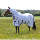 Highlander Plus by Shires Couverture Anti-Mouches Combo Blanc/Black Cherry