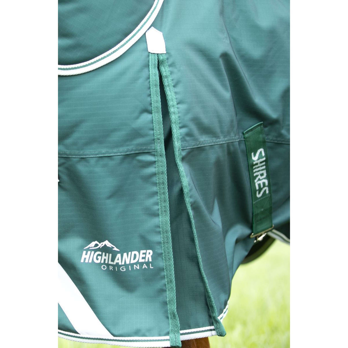 Highlander Original by Shires Couverture d'Hiver Turnout 300g avec Couvre-cou Vert