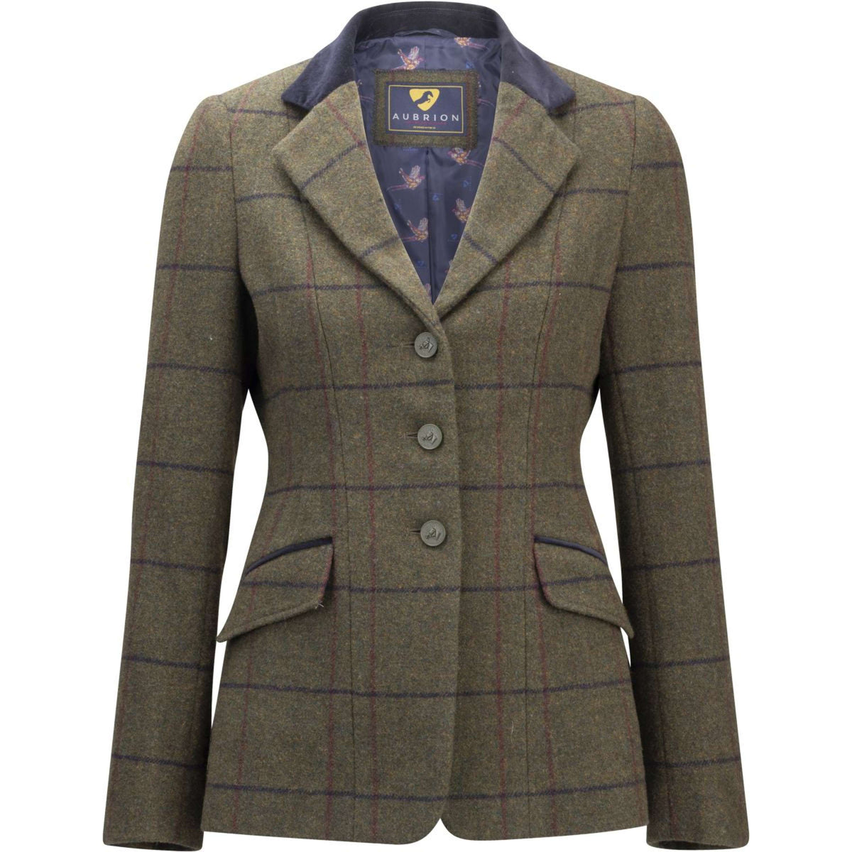 Aubrion by Shires Veste de Concours Saratoga Spruce Vert Check