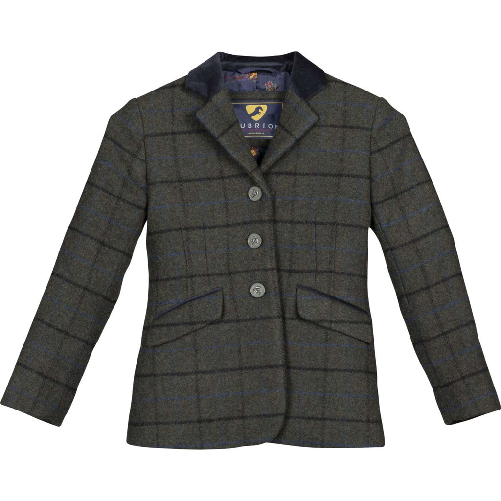Aubrion by Shires Veste de Concours Saratoga Enfants Vert foncé Check