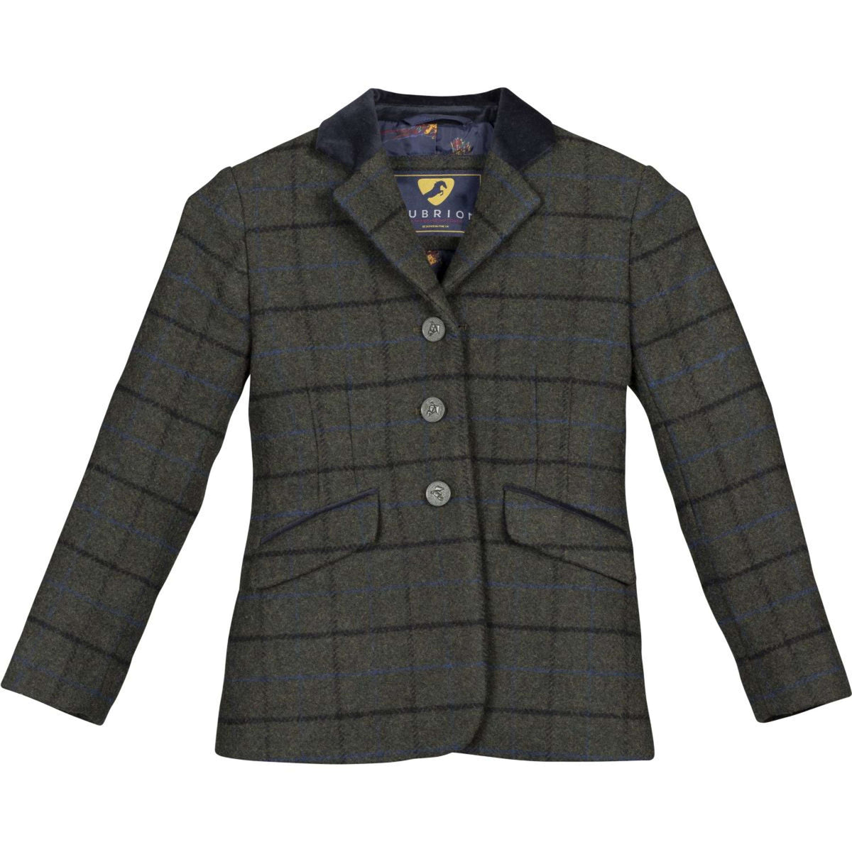 Aubrion by Shires Veste de Concours Saratoga Enfants Vert foncé Check