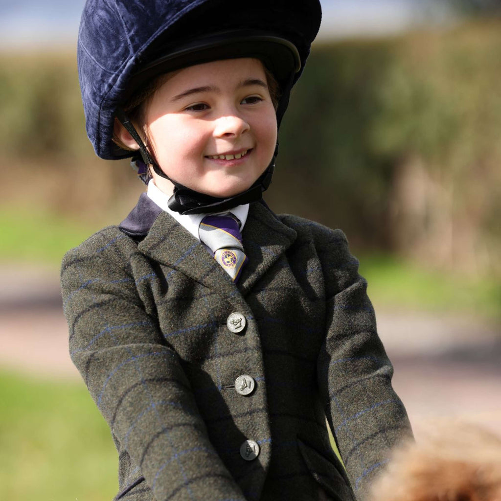 Aubrion by Shires Veste de Concours Saratoga Enfants Vert foncé Check