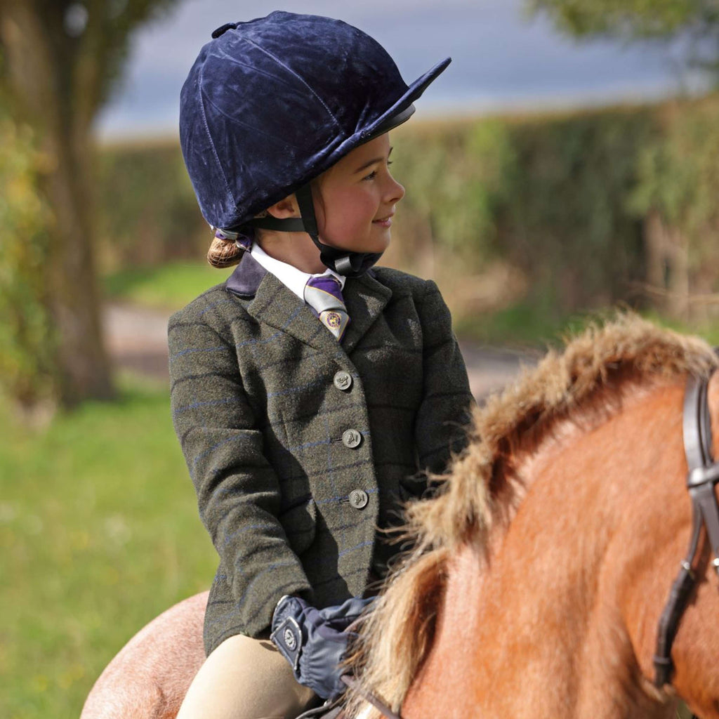 Aubrion by Shires Veste de Concours Saratoga Enfants Vert foncé Check