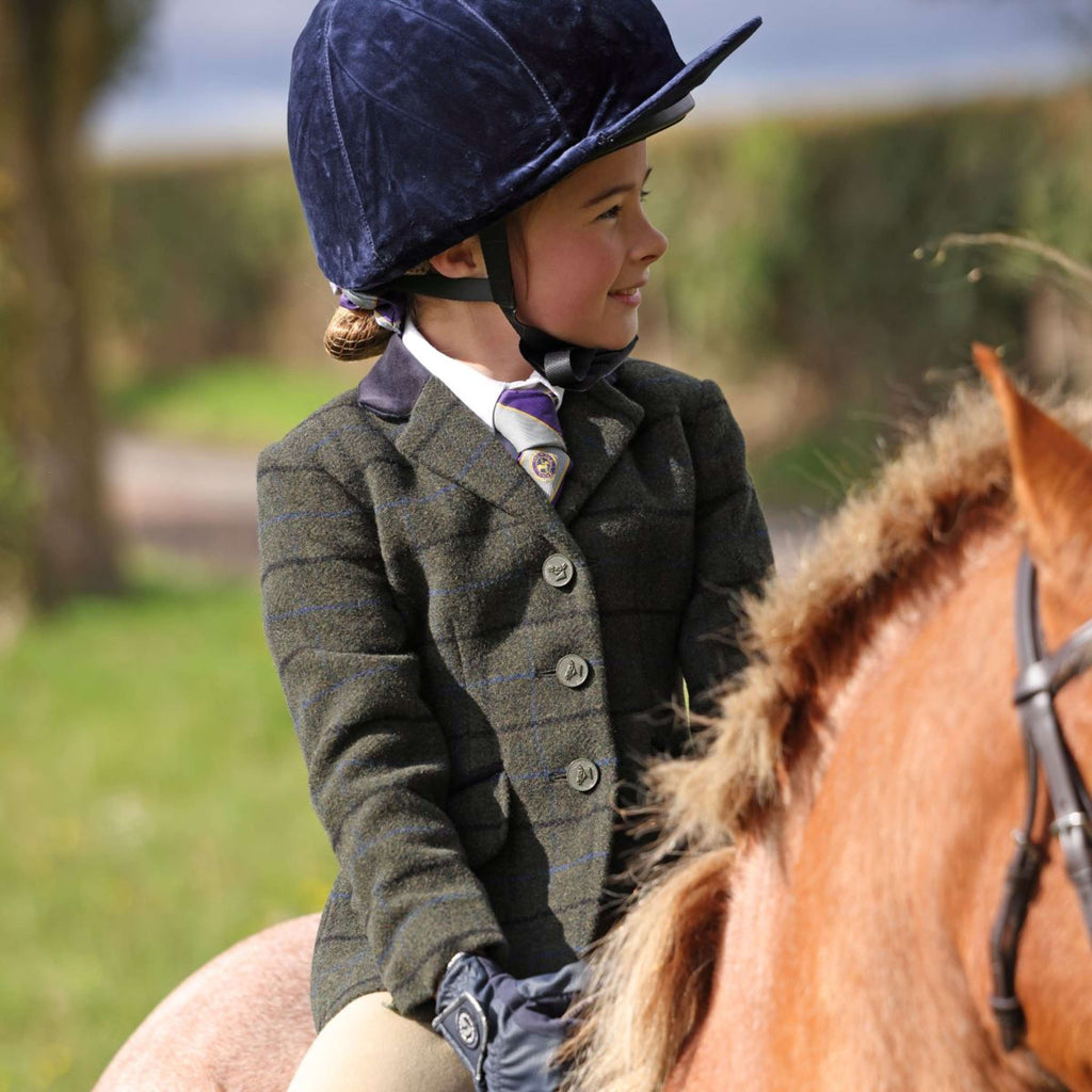 Aubrion by Shires Veste de Concours Saratoga Enfants Vert foncé Check