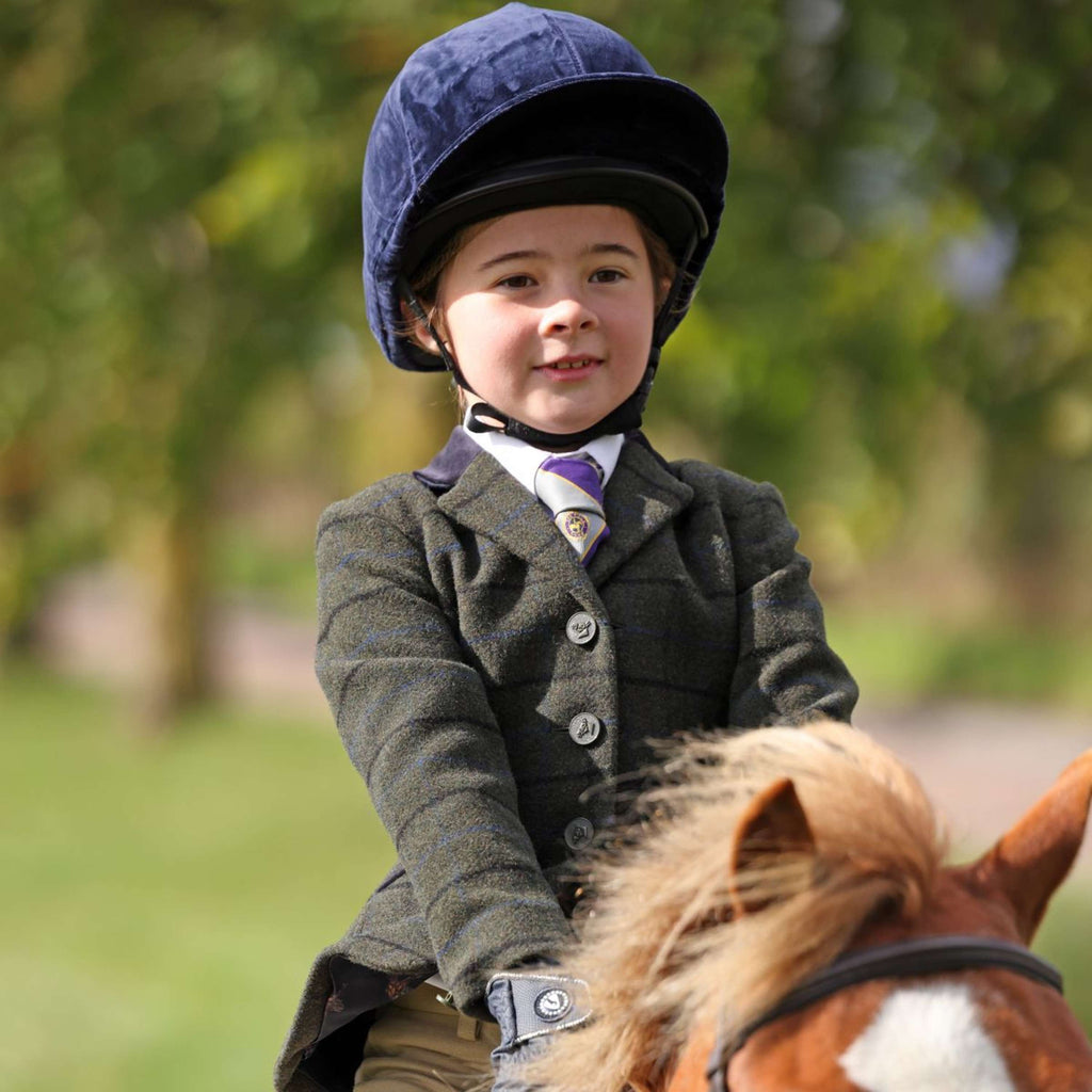 Aubrion by Shires Veste de Concours Saratoga Enfants Vert foncé Check