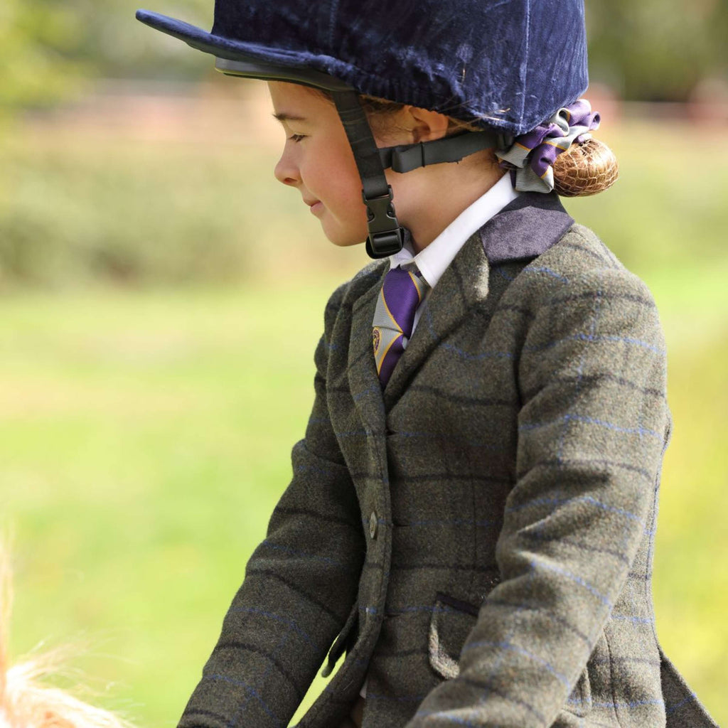 Aubrion by Shires Veste de Concours Saratoga Enfants Vert foncé Check