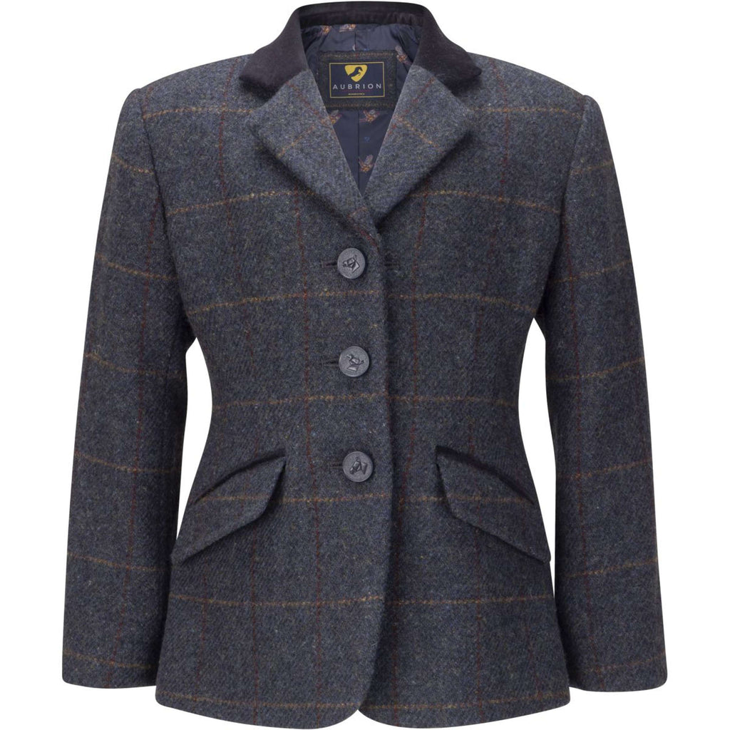 Aubrion by Shires Veste de Concours Saratoga Enfants Juniper Navy Check