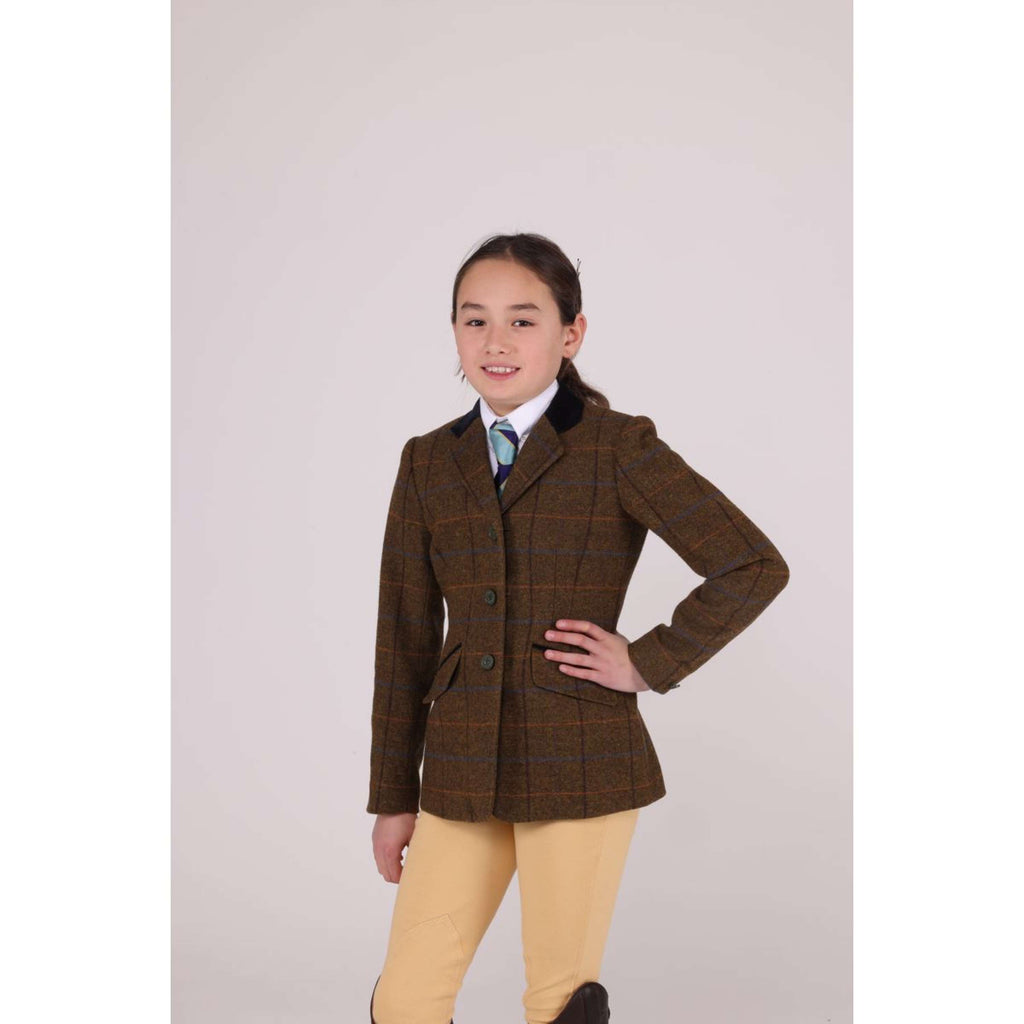 Aubrion by Shires Veste de Concours Saratoga Enfants Chêne Brun Check