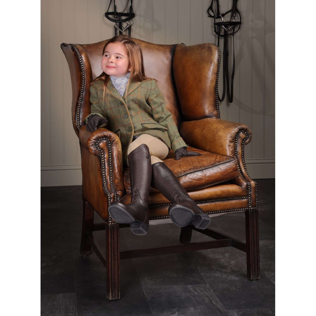 Aubrion by Shires Veste de Concours Saratoga Enfants Rouge/Jaune/Bleu Check