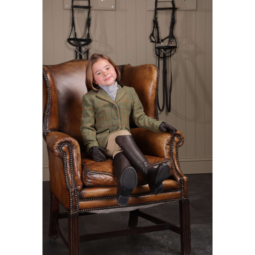 Aubrion by Shires Veste de Concours Saratoga Enfants Rouge/Jaune/Bleu Check
