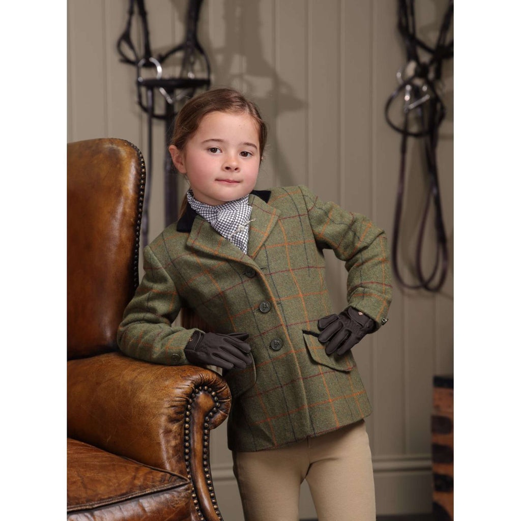 Aubrion by Shires Veste de Concours Saratoga Enfants Rouge/Jaune/Bleu Check