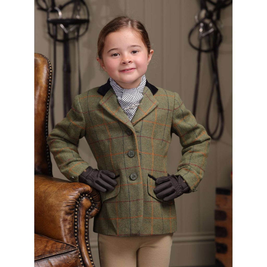 Aubrion by Shires Veste de Concours Saratoga Enfants Rouge/Jaune/Bleu Check