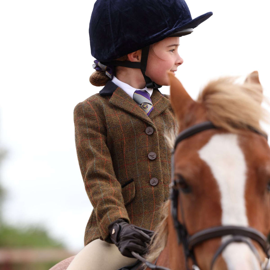 Aubrion by Shires Veste de Concours Saratoga Enfants Rouille Check