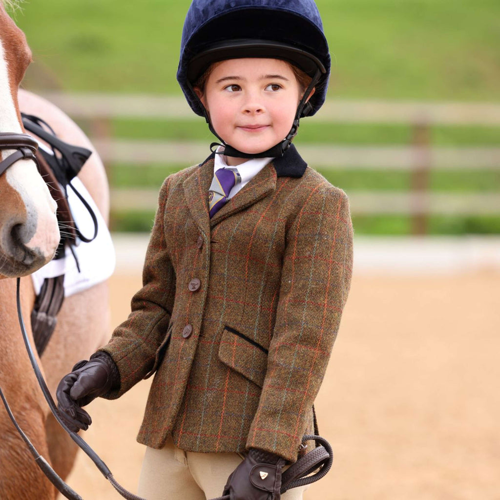 Aubrion by Shires Veste de Concours Saratoga Enfants Rouille Check
